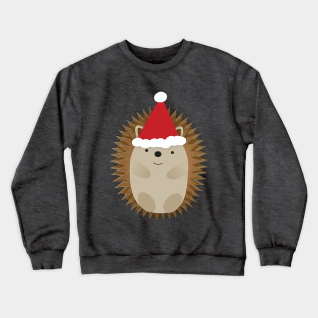 Santa Hedgehog Crewneck Sweatshirt by Hedgie Designs